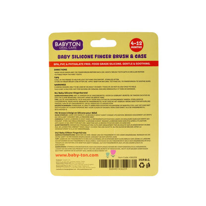 Babyton Brosse à dents en silicone pour doigt - 2 pièces