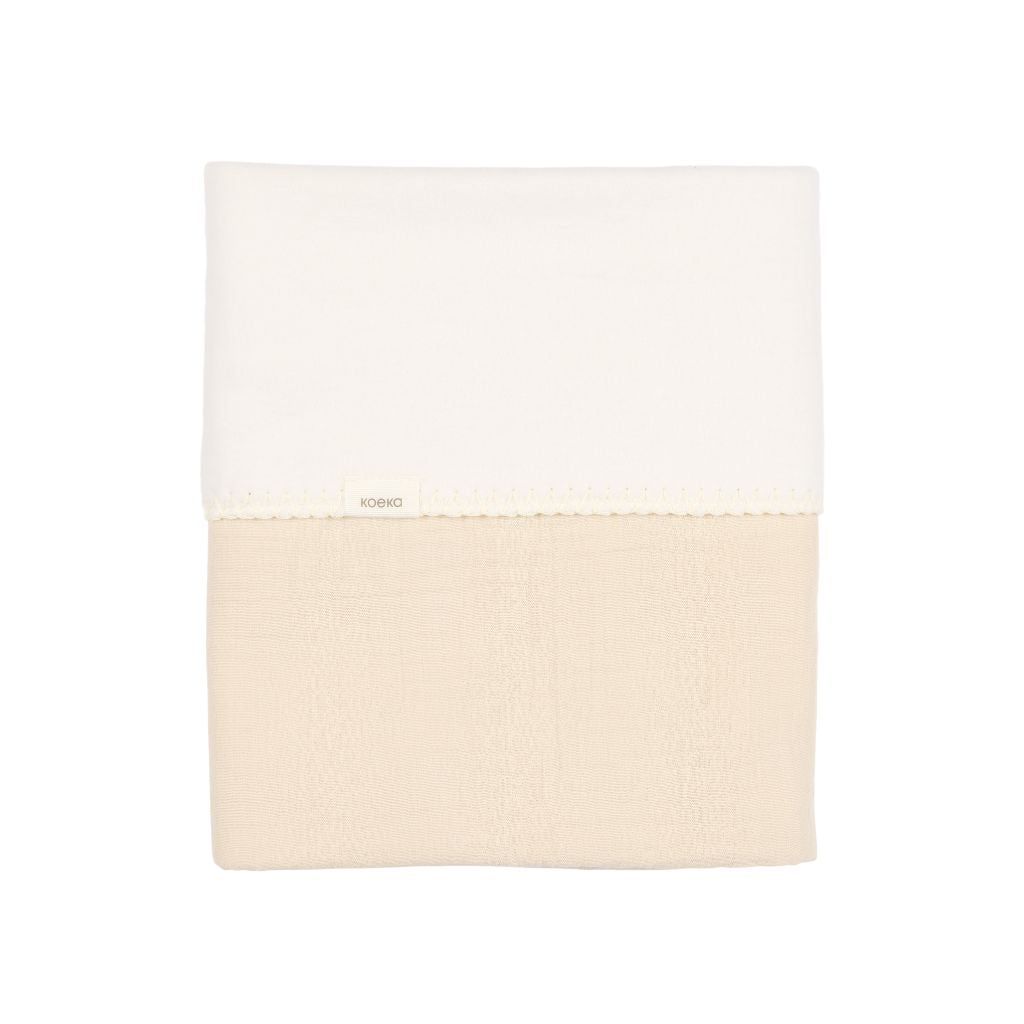 Koeka Couverture pour berceau Cotton Fleece Wafel Faro Warm White