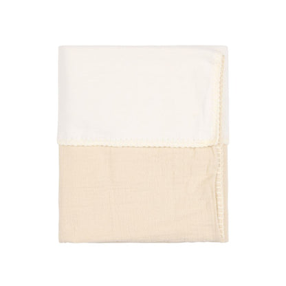 Koeka Couverture pour berceau Cotton Fleece Wafel Faro Warm White