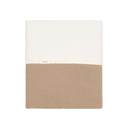 Koeka Couverture pour berceau en coton polaire gaufré Faro Marron