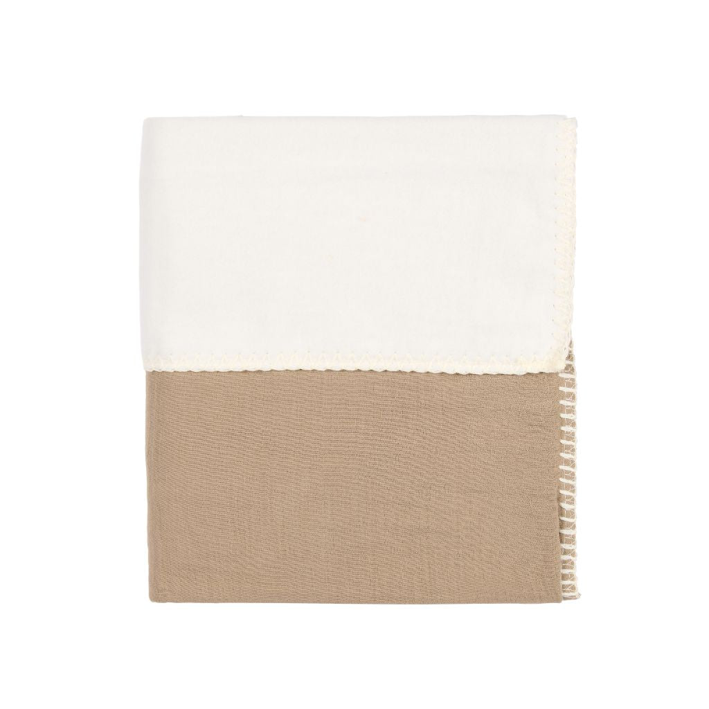 Koeka Couverture pour berceau en coton polaire gaufré Faro Marron