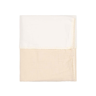 Koeka Deken voor Bed Cotton Fleece Wafel Faro Warm White