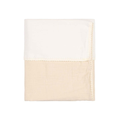 Koeka Deken voor Bed Cotton Fleece Wafel Faro Warm White