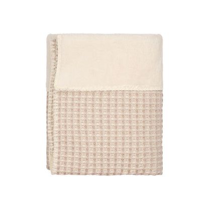 Koeka Deken voor bed Faro Wafel / Teddy Oslo – 100 x 150 cm