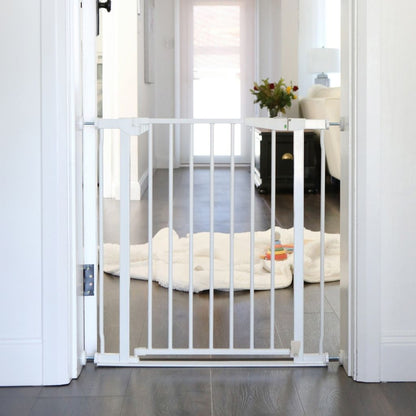 Dreambee Barrière De Sécurité Advance Auto-Close Flat Step Blanche