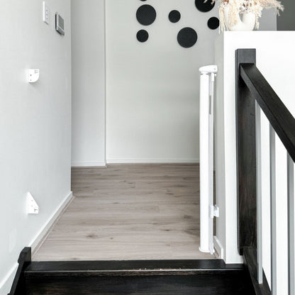 Dreambee Barrière De Sécurité Pour Porte et Escalier Safe&Roll Enroulable Blanche