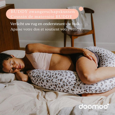 Doomoo Borstvoedingskussen Buddy Leopard Cream
