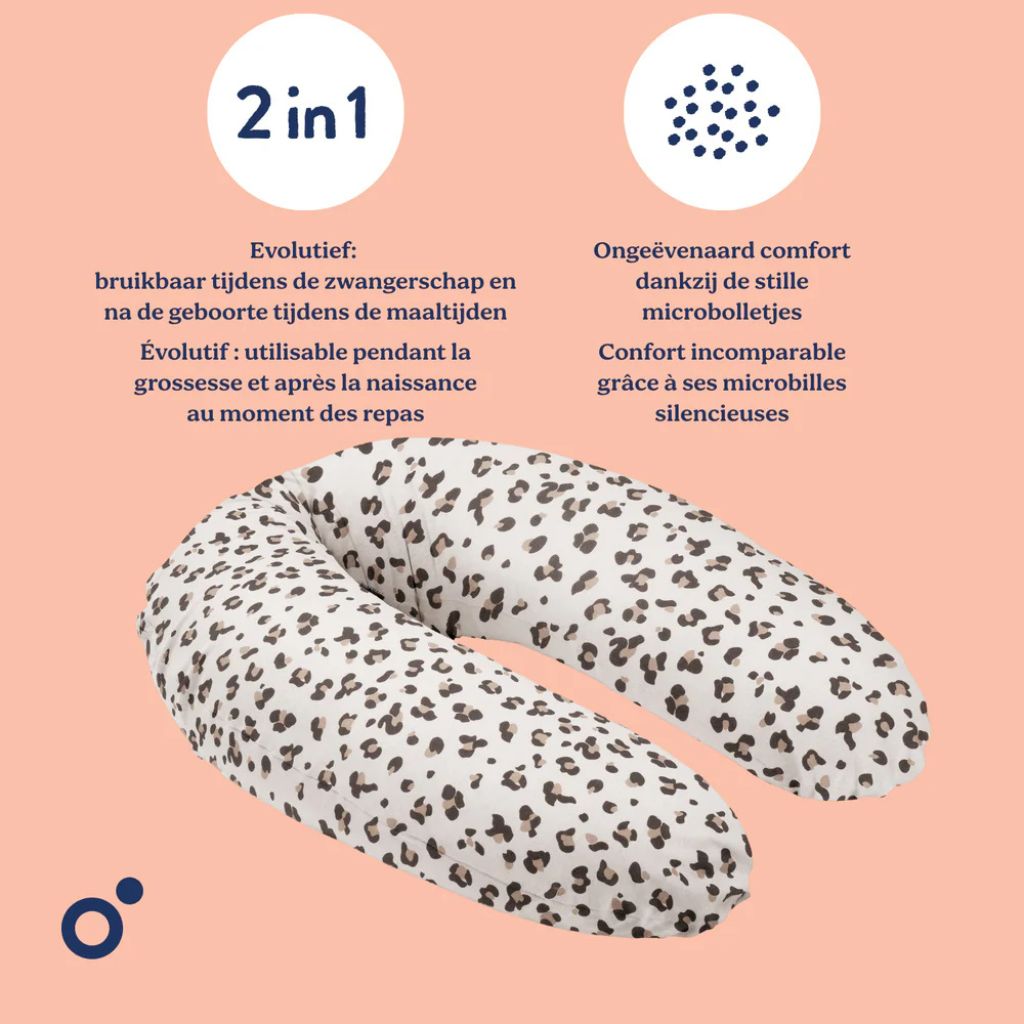 Doomoo Coussin d'allaitement Buddy Leopard Cream