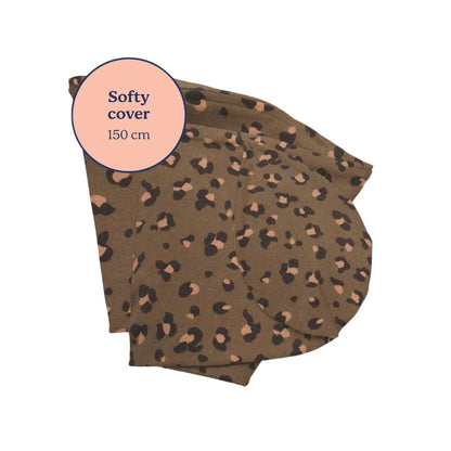 Doomoo Housse pour coussin d’allaitement Softy Leopard Bronze