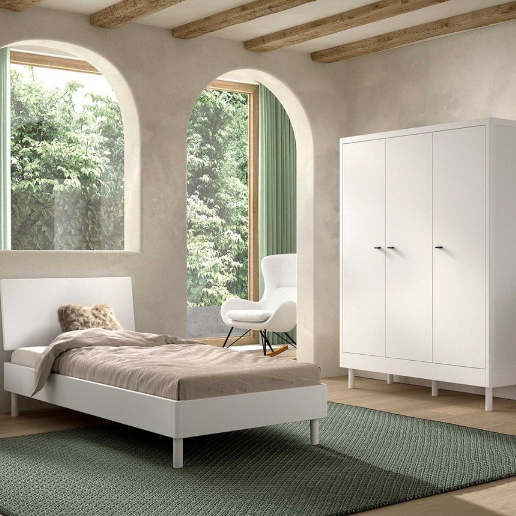 JAXX Armoire 3 portes FORREST Hêtre Blanc