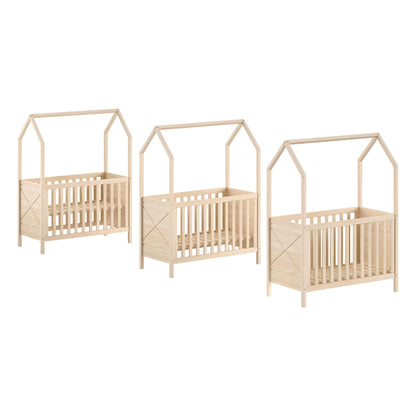 JAXX Lit bébé Nature 60 x 120 cm