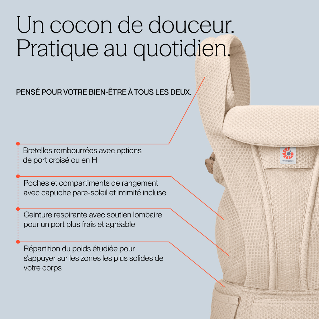 Ergobaby Draagzak Omni Deluxe Mesh Natural Beige