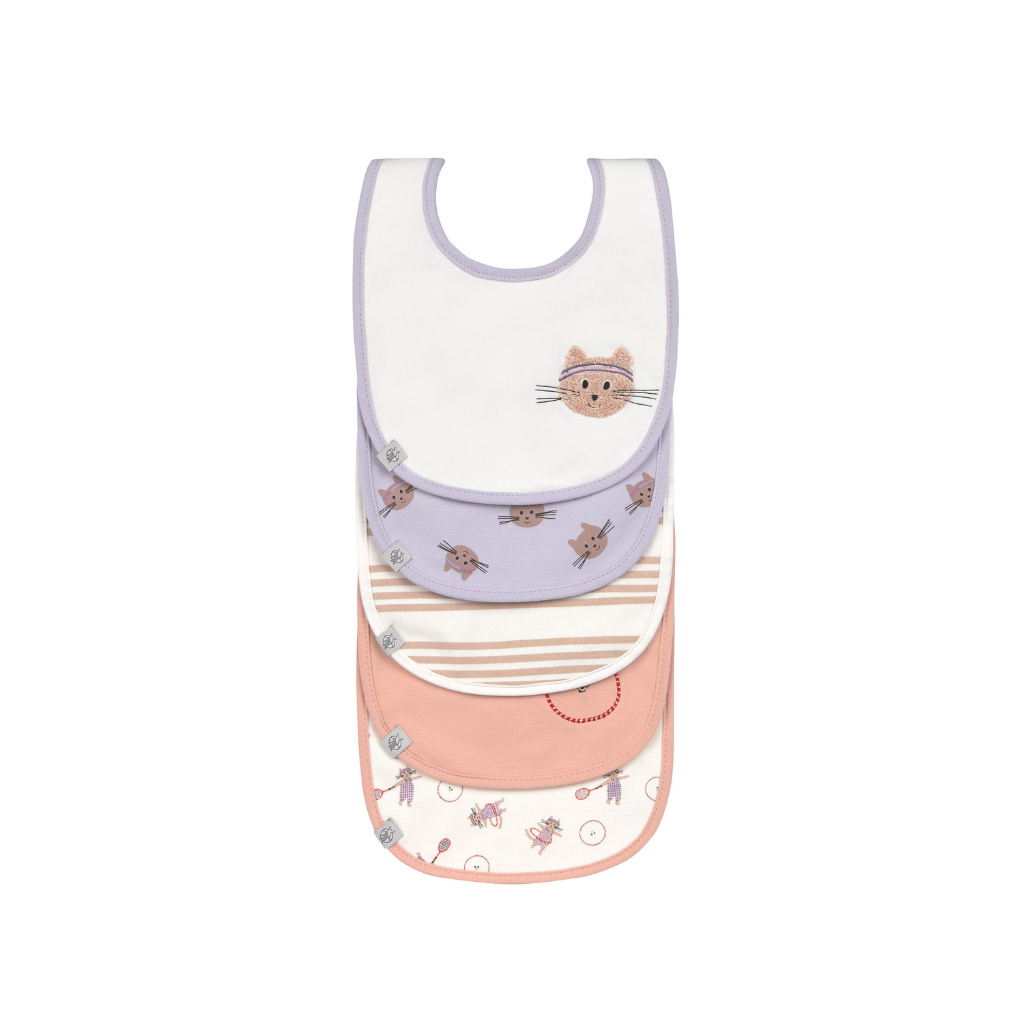 Lässig Bavoir Tiny Team Cat - 5 pièces