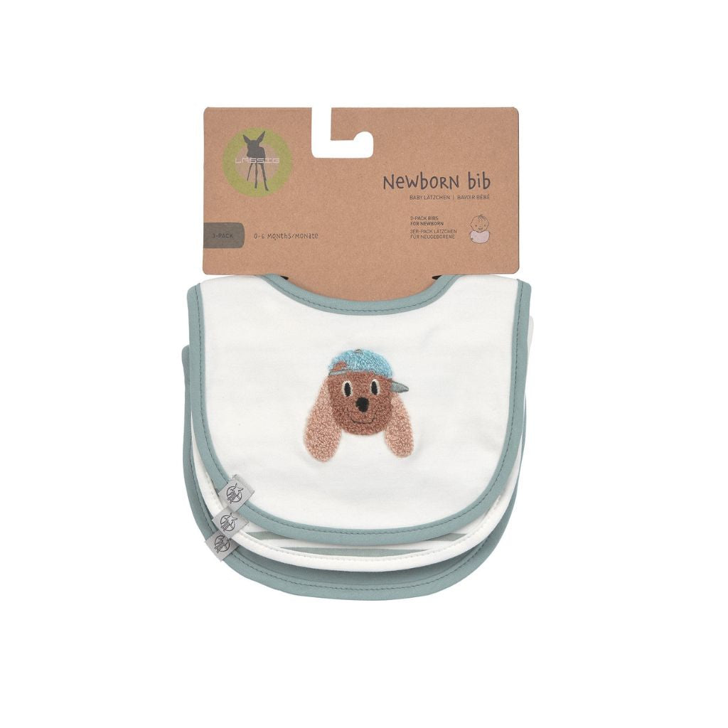 Lässig Newborn slabbetjes Tiny Team Dog - 3 stuks