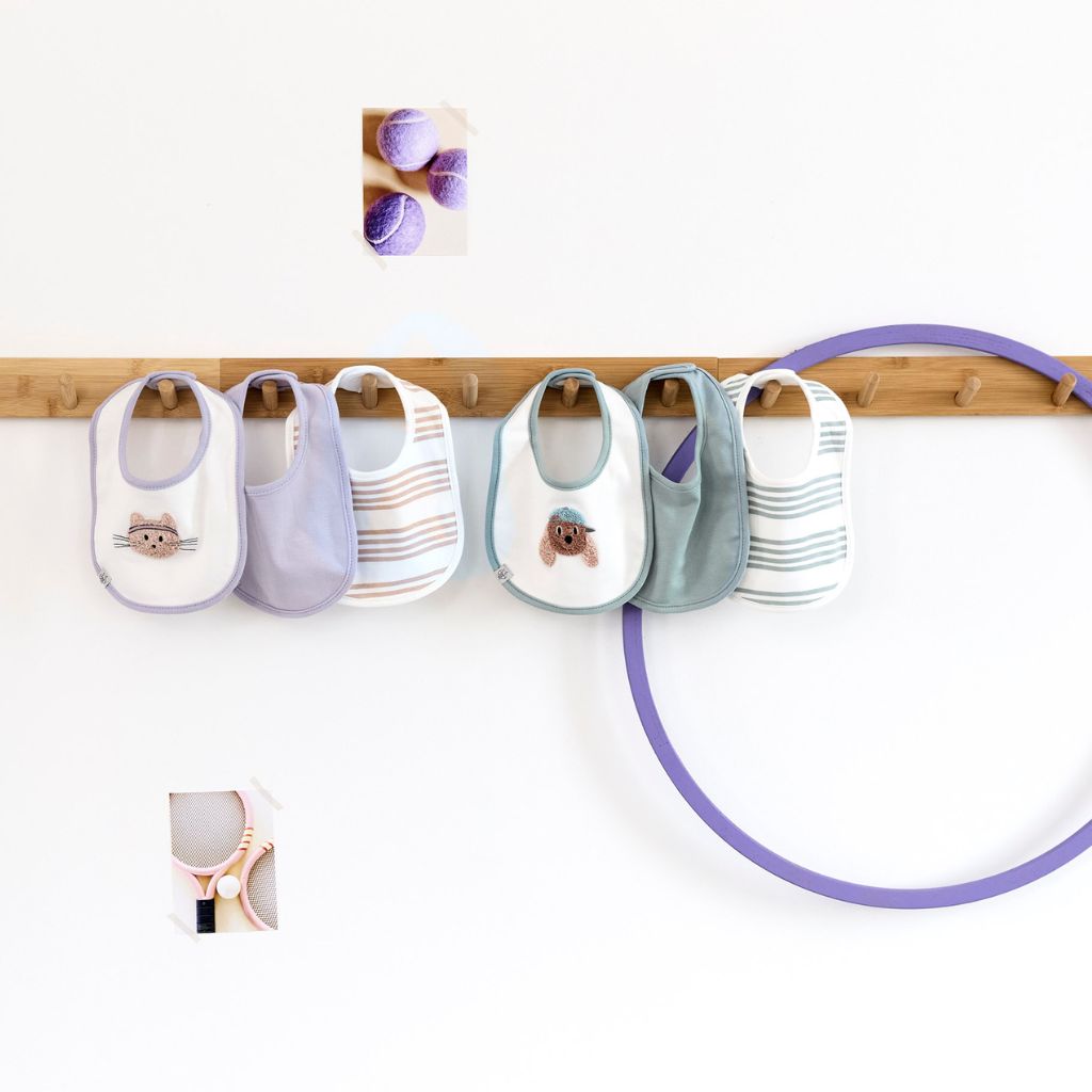 Lässig Newborn slabbetjes Tiny Team Dog - 3 stuks