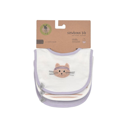 Lässig Newborn slabbetjes Tiny Team Cat - 3 stuks