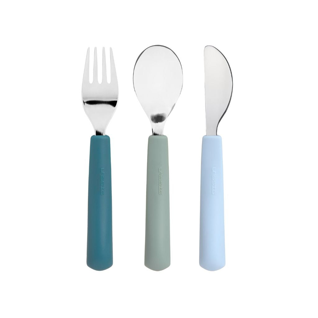 Lässig Siliconen bestekset Tiny Team Dog - 3 stuks