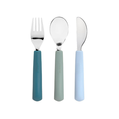 Lässig Siliconen bestekset Tiny Team Dog - 3 stuks