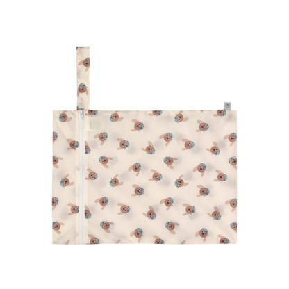 Lässig Wetbag Dog Beige/Groen – 2 stuks
