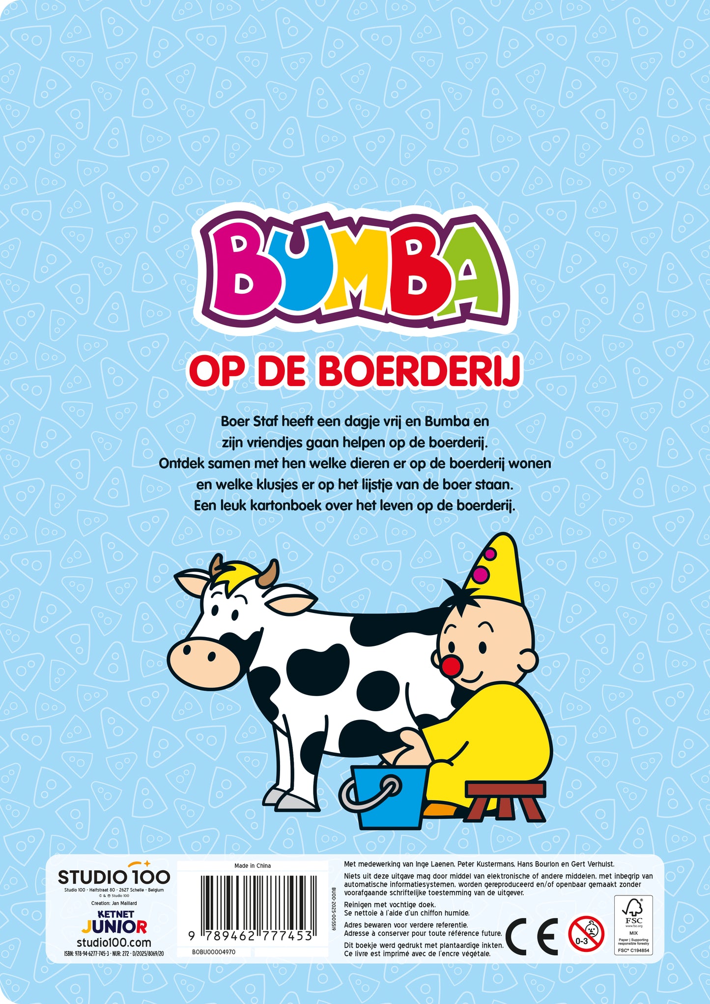 Bumba Livre cartonné à la ferme Vert NL