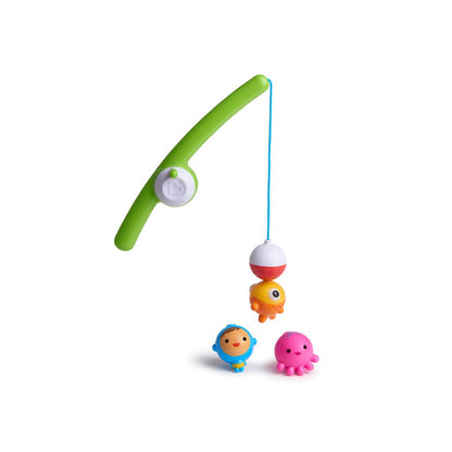 Munchkin Canne à pêche de bain avec poissons jouets