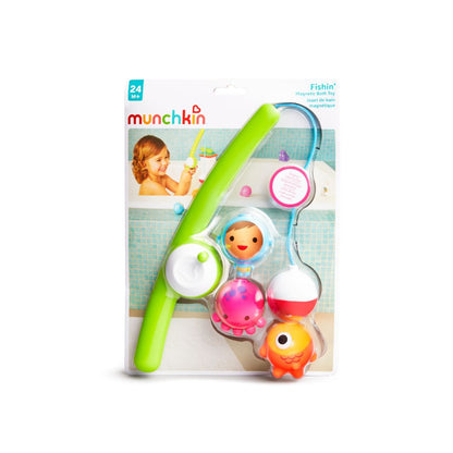 Munchkin Canne à pêche de bain avec poissons jouets