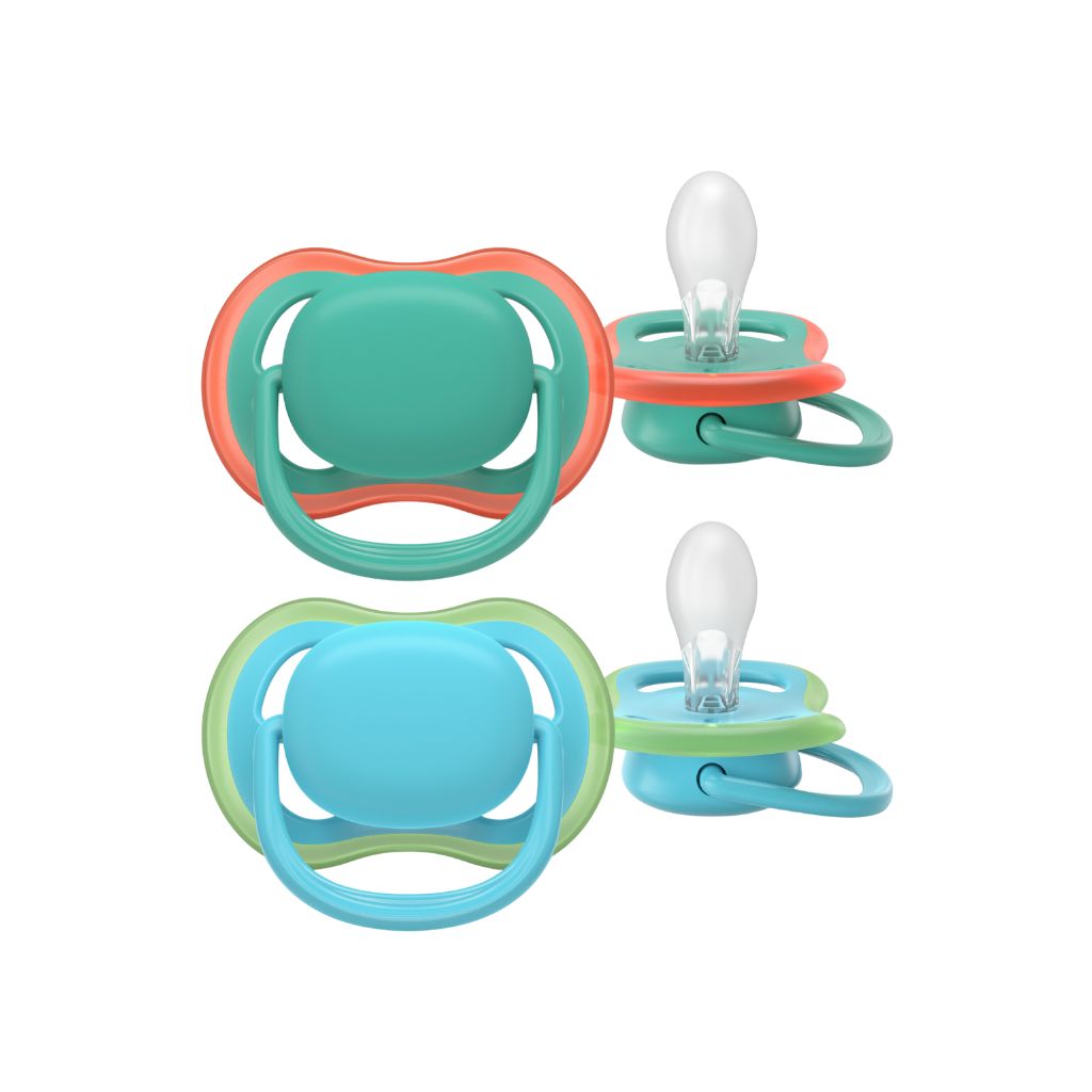 AVENT Sucette 6-18 mois Ultra Air bleu nuit/vert - 2 pièces