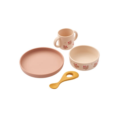 Liewood Set repas Vivi Butterfly/Apple Blossom - 4 pièces