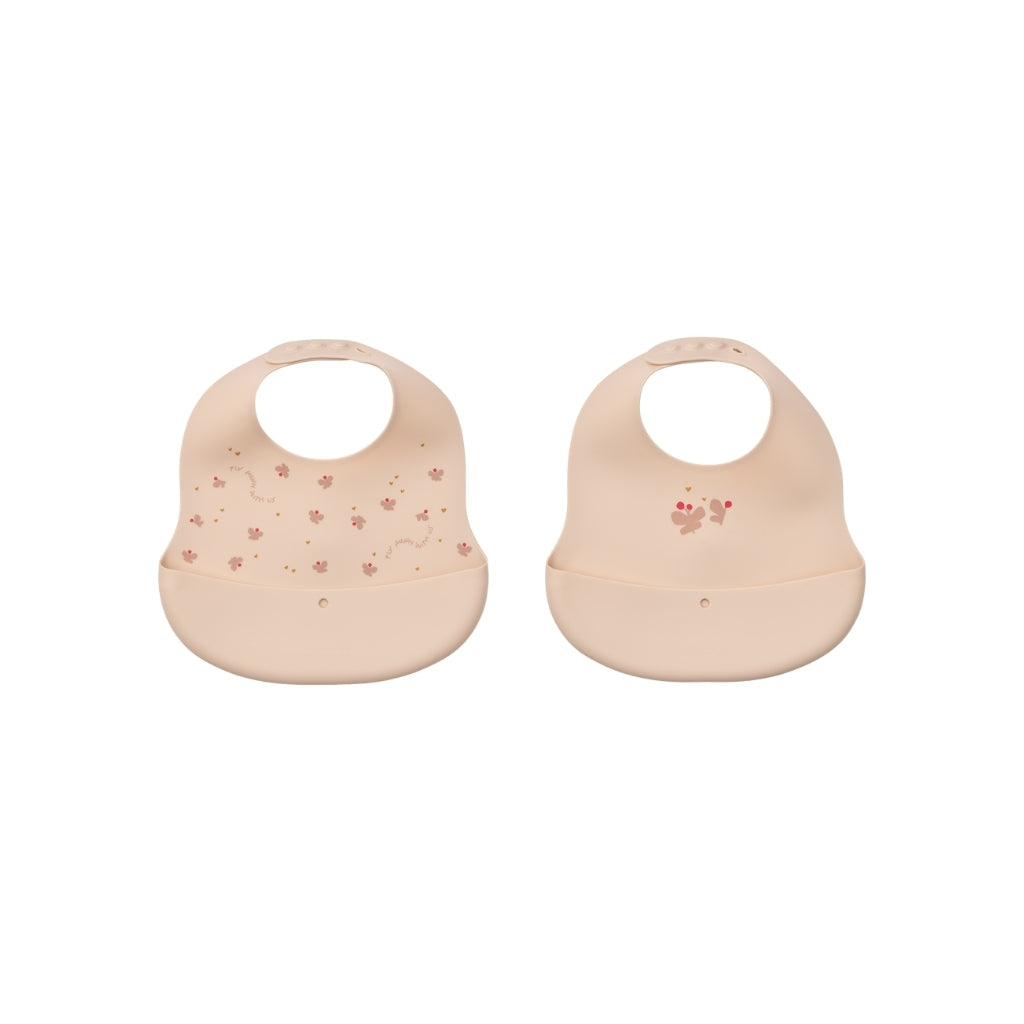 Liewood Bavoirs Mini Butterfly Apple Blossom – 2 pièces