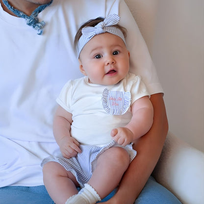 Feetje Bandeau Crinkle Streep Sea La Vie Lavande Fille m1