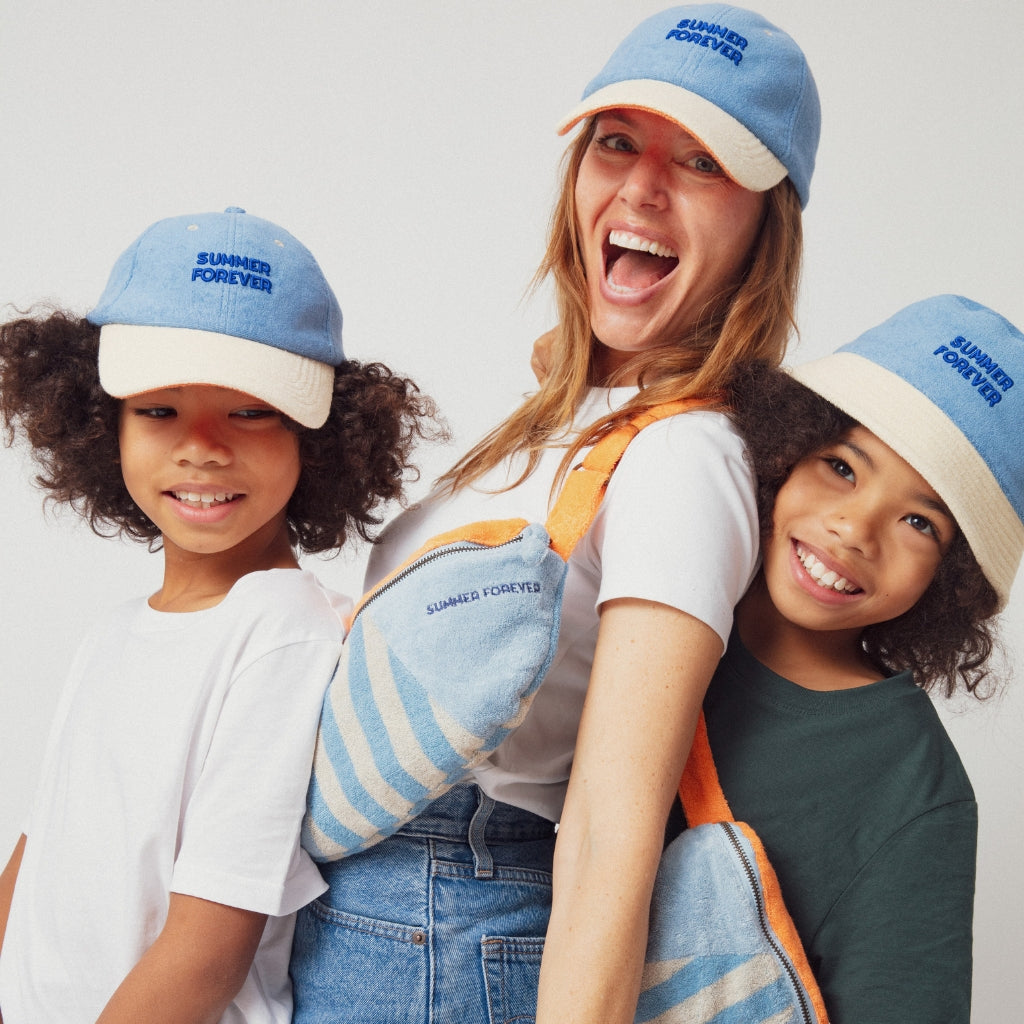 Chamaye Terry Cap Summer Forever Blauw 9-24m
