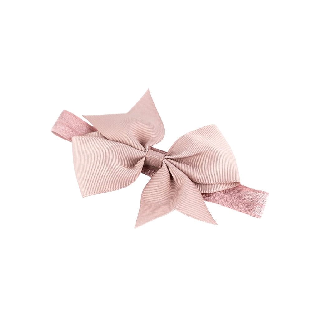 Busy Lizzie Bandeau avec nœud vieux rose