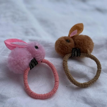 Busy Lizzie Élastique à cheveux avec lapin rose pâle