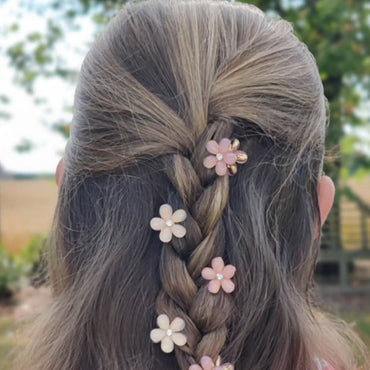 Busy Lizzie Haarclips Bloemenvorm Roze – 2 stuks