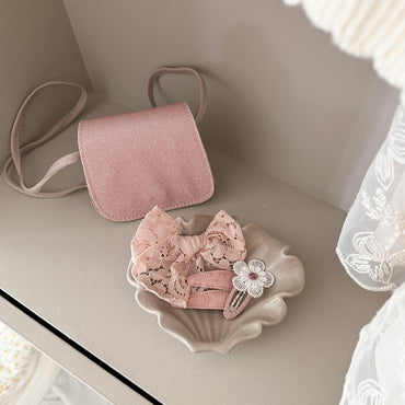 Busy Lizzie Haarclips met Bloemen Roze – 2 stuks