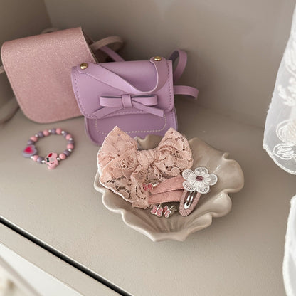 Busy Lizzie Haarclips met Bloemen Roze – 2 stuks