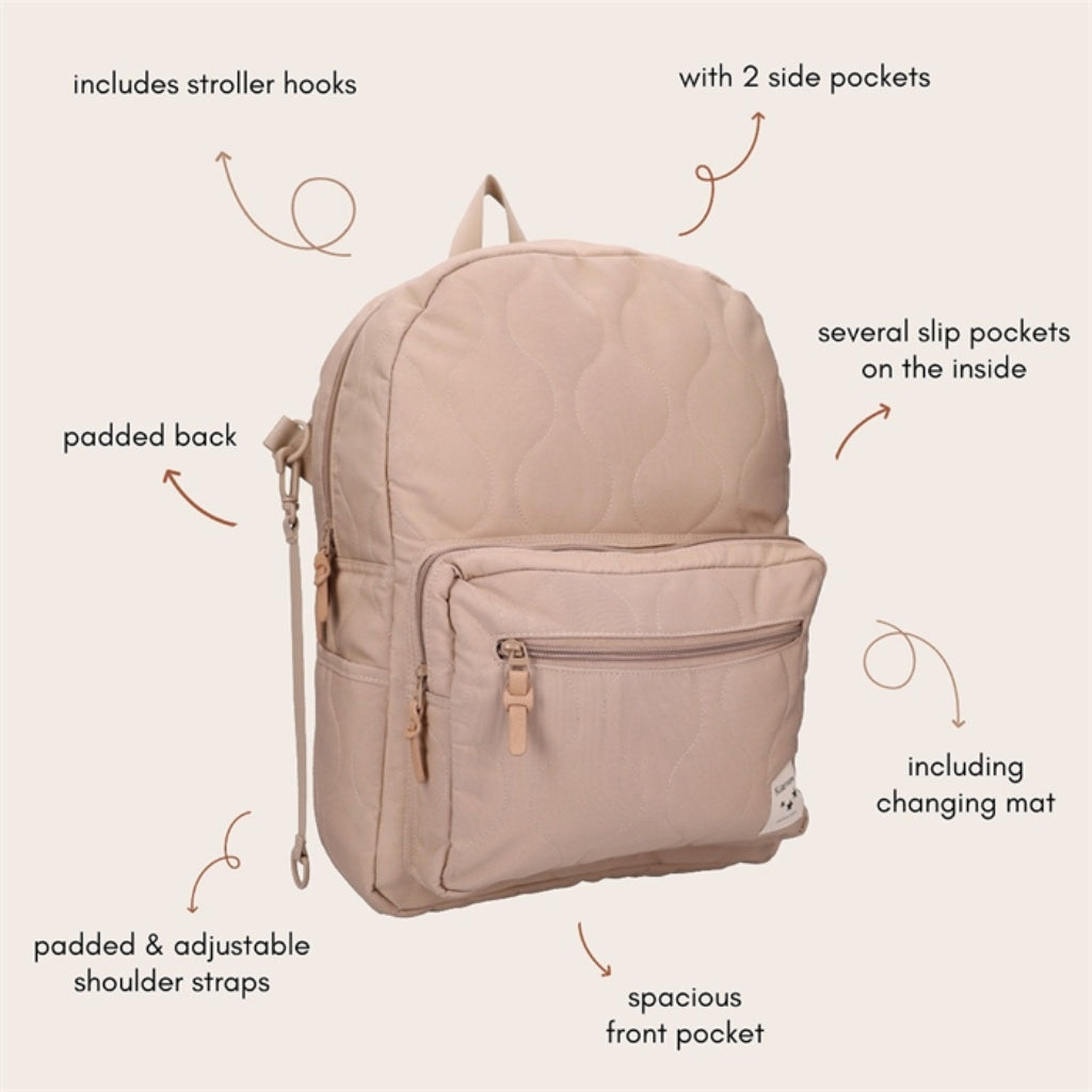 Kidzroom Sac à dos à langer Desire Beige