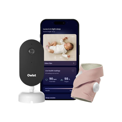 Owlet Dream Sock et Caméra Dream Duo Sight Dusty Rose