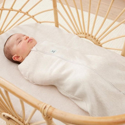 Ergopouch Sac d'emmaillotage / Sac de couchage d'été Cocoon TOG 0,2 Oatmeal Marle 70 cm