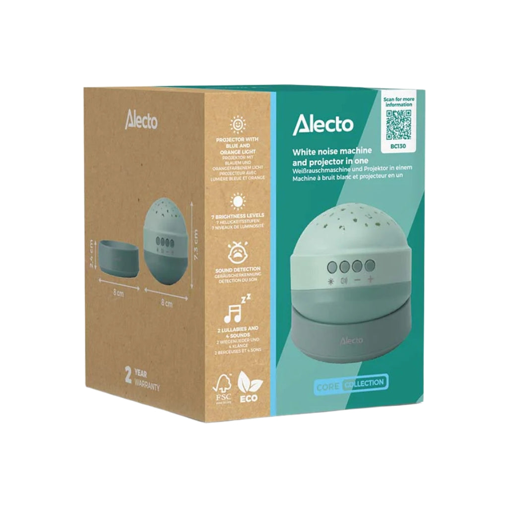 Alecto Machine à bruit blanc et projecteur vert