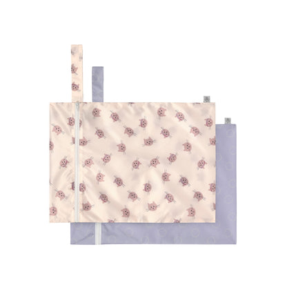 Lässig Wetbag Cat Beige/Violet - 2 pièces