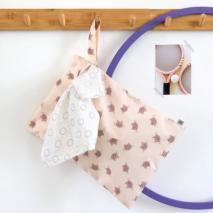 Lässig Wetbag Cat Beige/Violet - 2 pièces