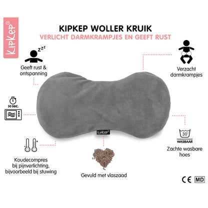 KipKep Woller Warmtekussen Pebble Grey