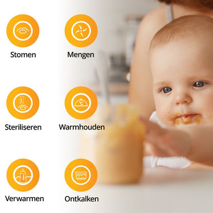 Luvion Cuiseur mixeur-vapeur 6-in-1 BabyBlend+ Blanc