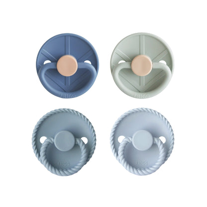 Frigg Fopspeen Silicoon Skyline Serenity M2 Blauw/Groen - 4 stuks