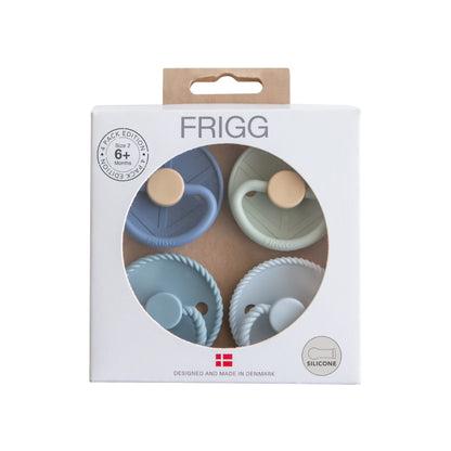 Frigg Fopspeen Silicoon Skyline Serenity M2 Blauw/Groen - 4 stuks