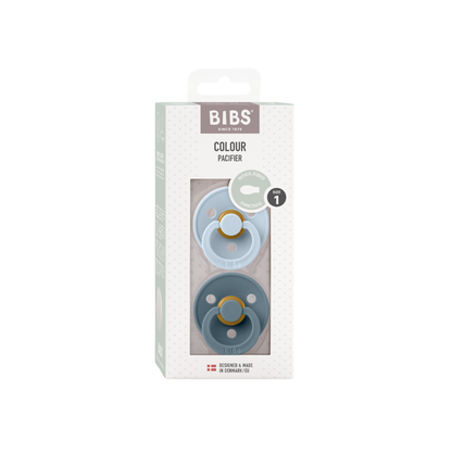 Bibs Sucette symétrique Duo taille 2 Baby Blue/Petrol – 2 pièces