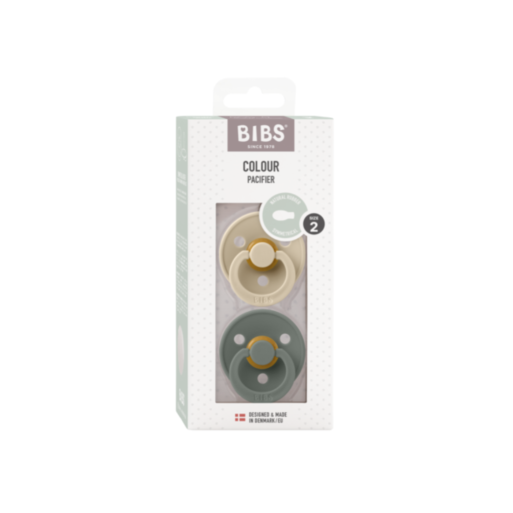 Bibs Sucette symétrique Duo taille 2 Blush/Woodchuck – 2 pièces