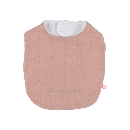 Noukie's Slabbetjes Bio Mousseline Vintage Flowers Roze/Wit – 3 stuks