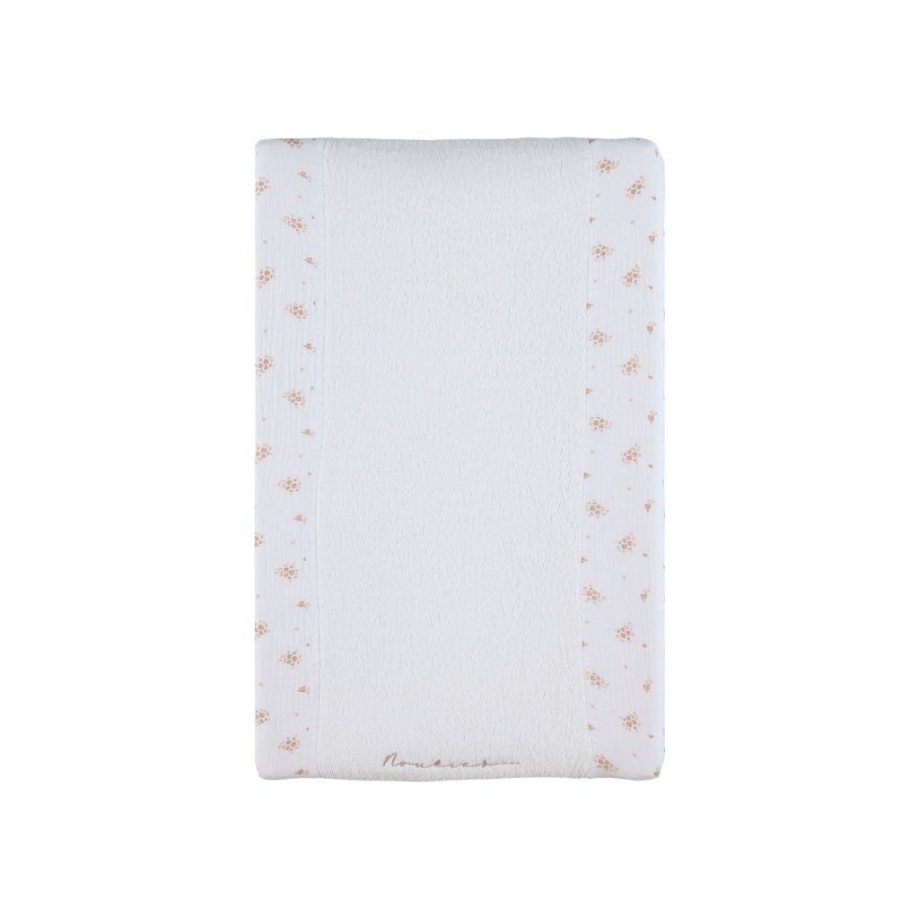 Noukie's Housse de matelas à langer Vintage Flowers Blanc